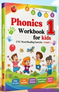 Phonics Workbook for Kids CVC Word Reading Exercise Grade 1